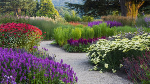 Украшение садовых дорожек с помощью цветов